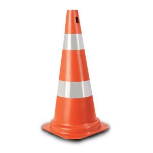 Cone Flexivel Laranja Refletivo 75CM – Plastcor