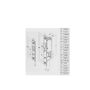 Fechadura Porta Correr F1300 Inox Pol Aliança