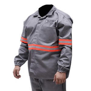 Camisa Eletricista NR10 Cinza Refletivo Laranja/Prata