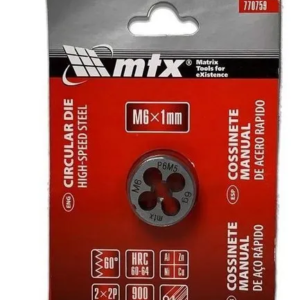 Cossinete Manual De Aço M6X1MM P6M5 – Mtx