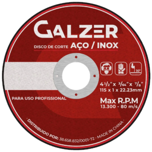 Disco de Corte Inox 4.1/2″ – Galzer