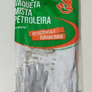 Luva Vaqueta Mista Petroleira Embalagem Individual – Valcan